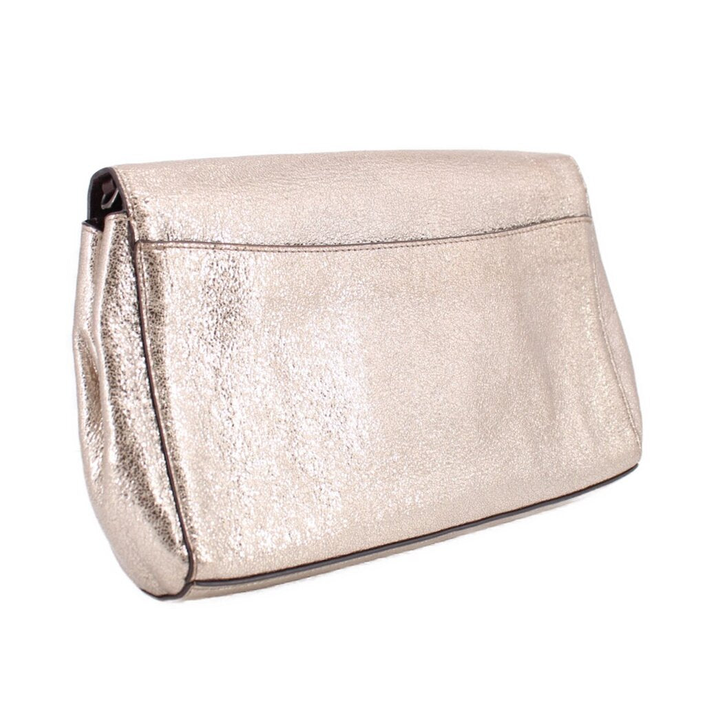 COACH ALEXA TURNLOCK CLUTCHES GOLD，Second-hand