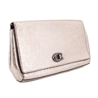 COACH ALEXA TURNLOCK CLUTCHES GOLD，Second-hand