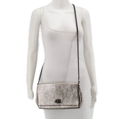 COACH ALEXA TURNLOCK CLUTCHES GOLD，Second-hand