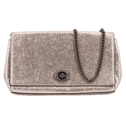 COACH ALEXA TURNLOCK CLUTCHES GOLD，Second-hand