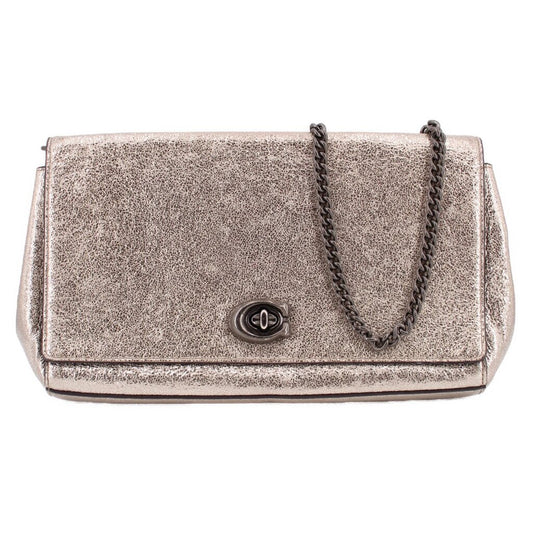 COACH ALEXA TURNLOCK CLUTCHES GOLD，Second-hand