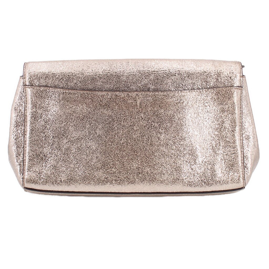 COACH ALEXA TURNLOCK CLUTCHES GOLD，Second-hand