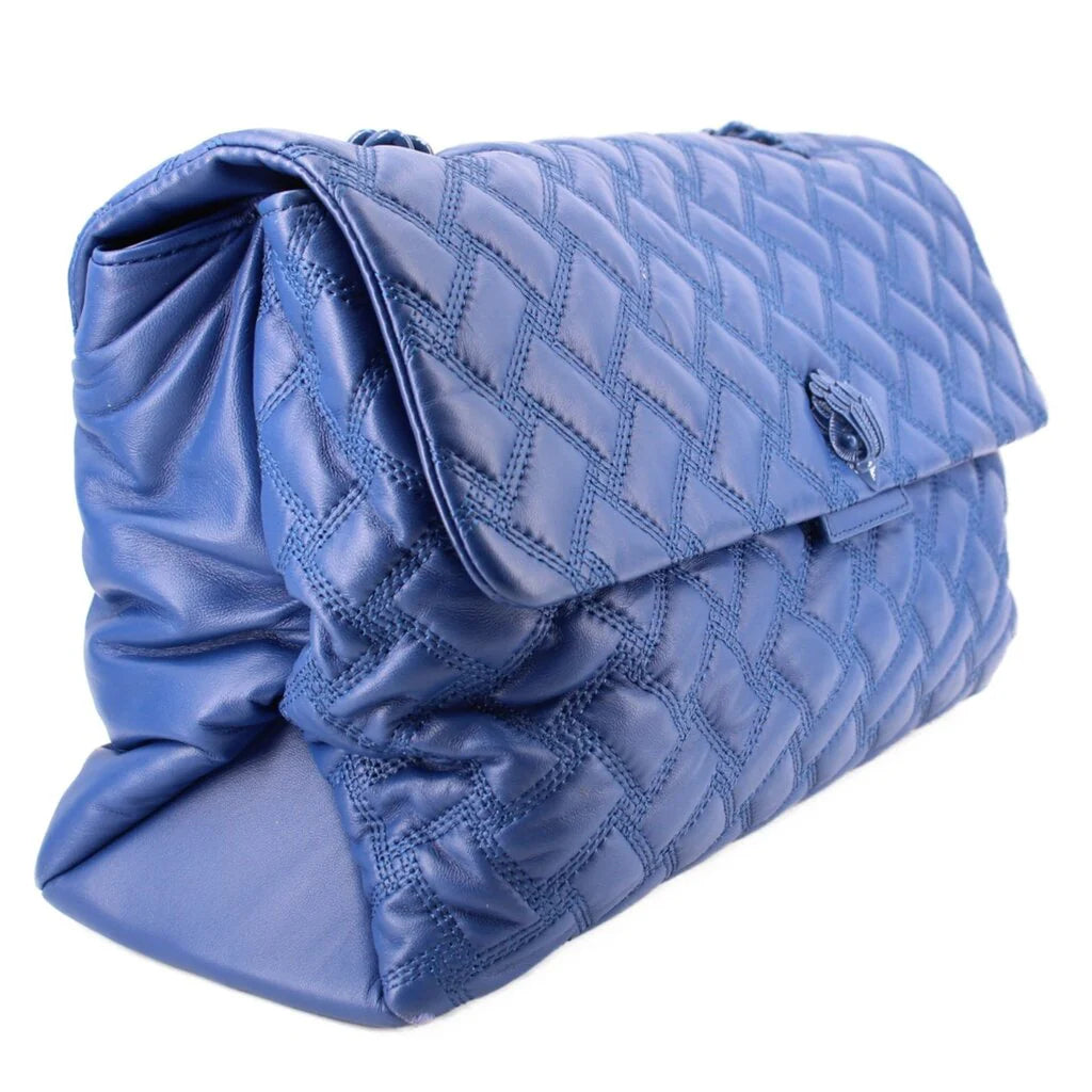 KURT GEIGER XXL KENSINGTON DRENCH SHOULDER BAGS BLUE