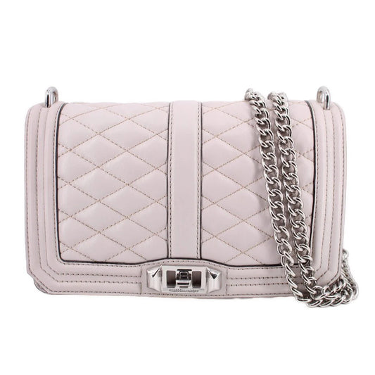 REBECCA MINKOFF LOVE QUILTED CROSSBODYS GRAY